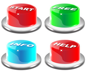 Set glossy buttons.Vector