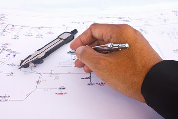 architect draws a blueprint
