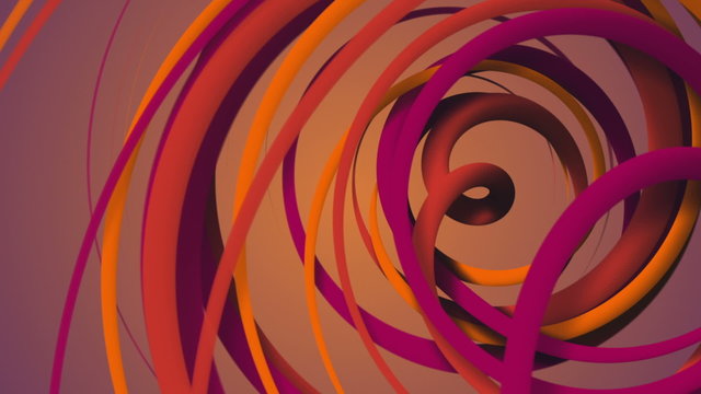 A seamlessly looping slowly spinning spiral shape.
