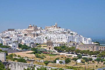 Fototapeta na wymiar Panoramiczny widok z Ostuni. Apulia. Włochy.