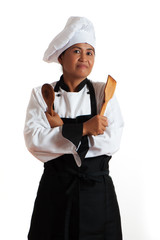Woman as restaurant chef