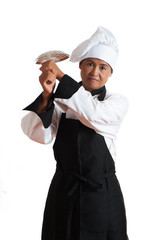 Woman as restaurant chef