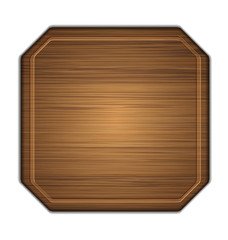 wooden cutting board isolated on white background. illustration