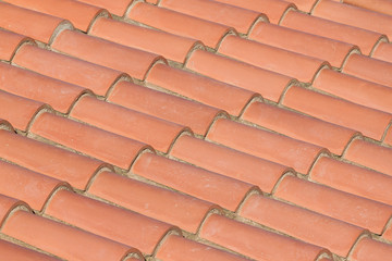 Red roof tiles