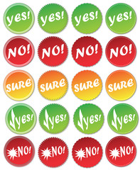 Yes and no badges