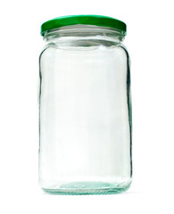 glass jar with a green cap