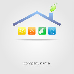 logo eco house #vector