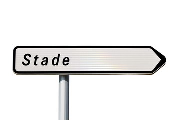 Panneau directionnel d'un stade