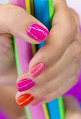 Hands with candy