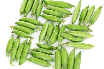 Green peas isolated on white