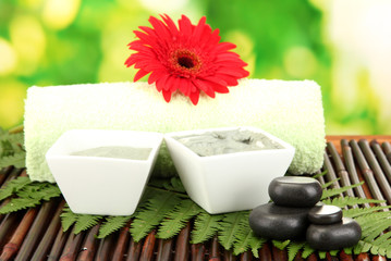 cosmetic clay for spa treatments