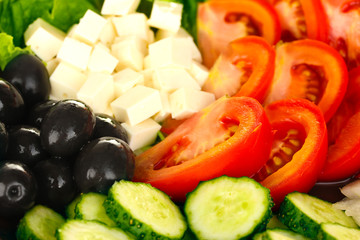tasty greek salad close-up