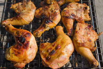 grilling chicken
