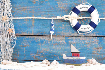 Welcome on Board - maritimer Hintergrund