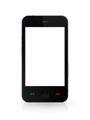 Modern mobile phone with touchscreen.