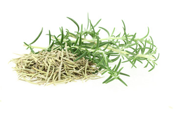 Fresh and dry rosemary