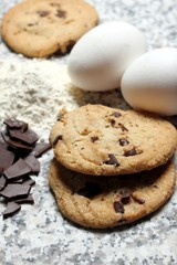 chocolate chip cookie baking