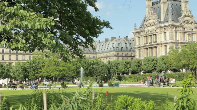 Paris Tuileries garden, near the Louvre