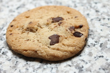 isolated chocolate chip cookie