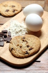 chocolate chip cookie baking