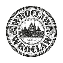 Obraz premium Wroclaw grunge rubber stamp