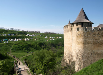 KHOTYN - APRIL 1:Khotyn fortress. 2010. Ukraine