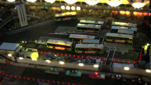 The bus terminal.　東京渋谷のバスターミナル