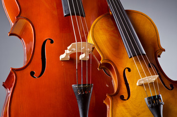 Fototapeta premium Music Cello in the dark room