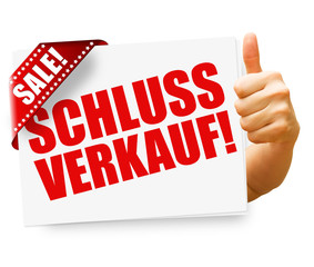 Schlußverkauf! Button, Icon
