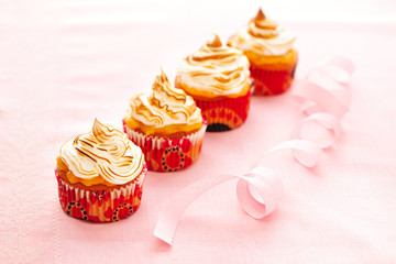 Cupcakes with whipped cream