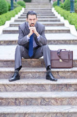 Young businessman on the street