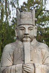 Fototapeta na wymiar statues in the imperial gardens in China