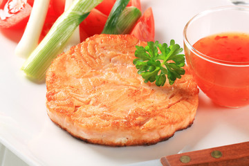 Pan fried salmon