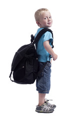 yong boy with backpack