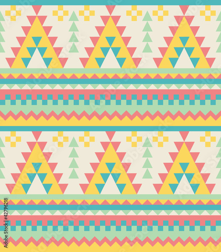 Aztec pattern in pastel tints