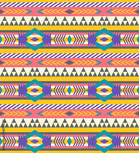 Seamless geometric aztec pattern #2