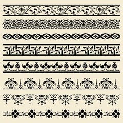 Vintage Ornamental Decorative Borders