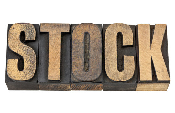 stock word in wood type