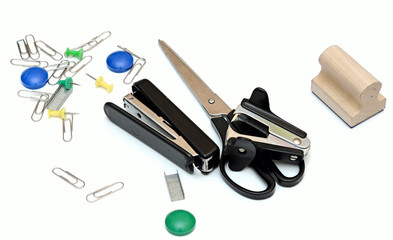Office tools on white