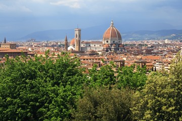 Fototapeta na wymiar View of Florence with Duomo