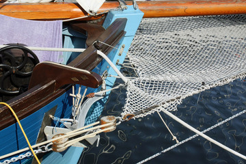 Vieux gréement dans le port de Fécamp, Seine Maritime, Normandie