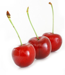 Cherry berries isolated on white background