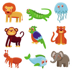 Cute cartoon animals