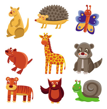 Cute cartoon animals