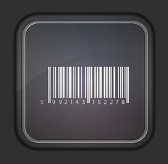 Vector version. Bar code icon.  Easy to edit
