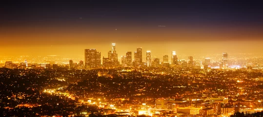 Rolgordijnen Los Angeles, nachtpanorama © logoboom
