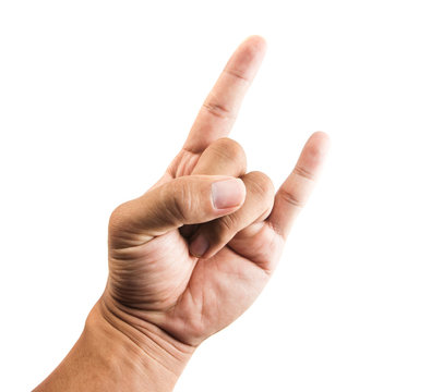 Hand Doing I Love You Sign Language Gesture