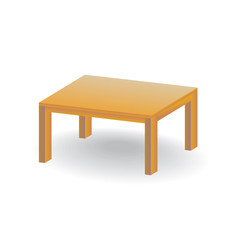 Isometric empty wooden table - illustation
