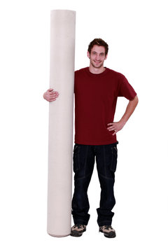 Man With A Roll Of Carpet