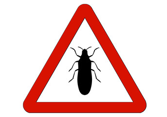 Señal peligro insectos